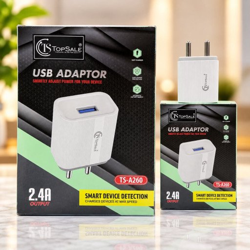 TOPSALE TS-A260 USB Adapter 2.4A 1Y Warranty