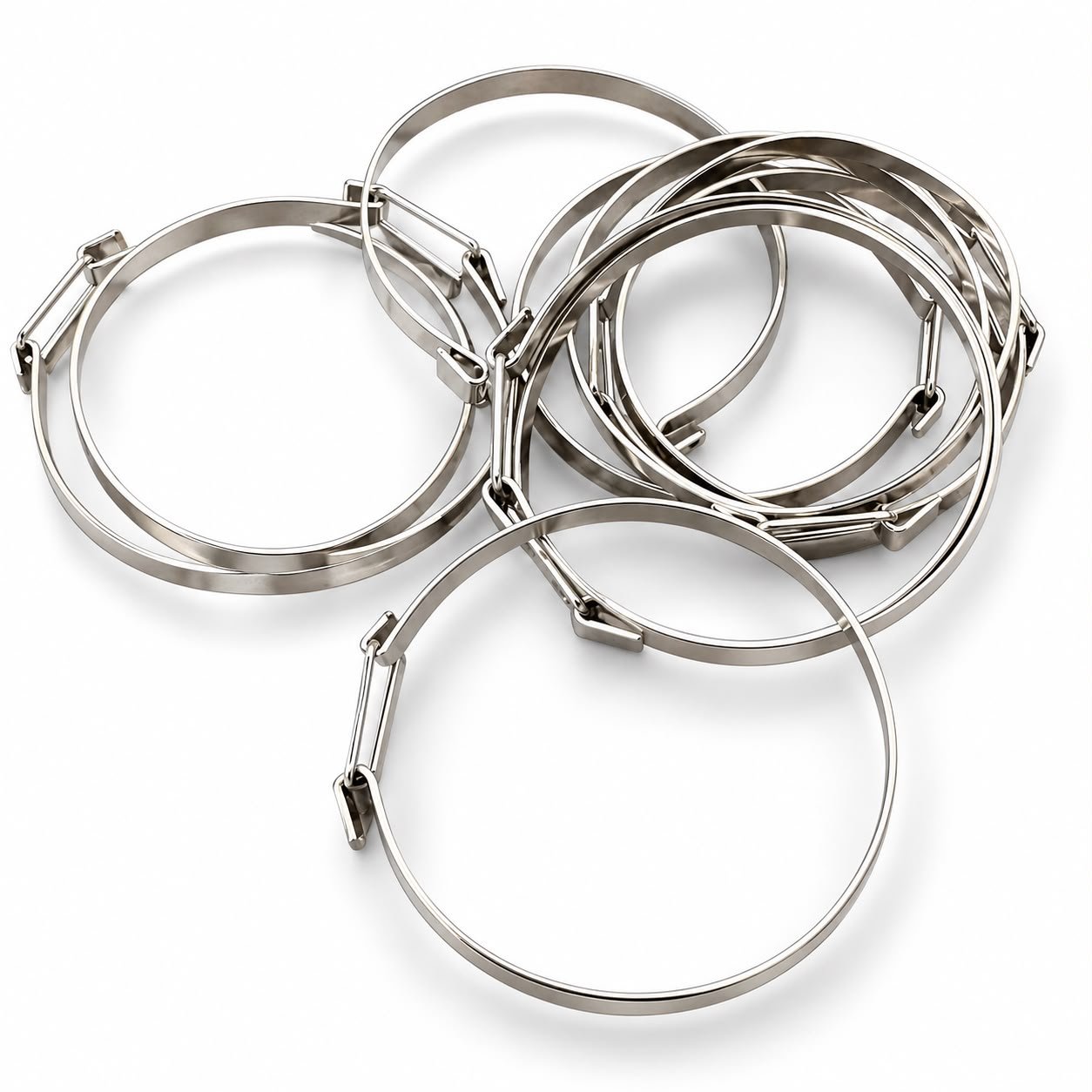 Keychain Ring Big Size with Chain – Silver Color