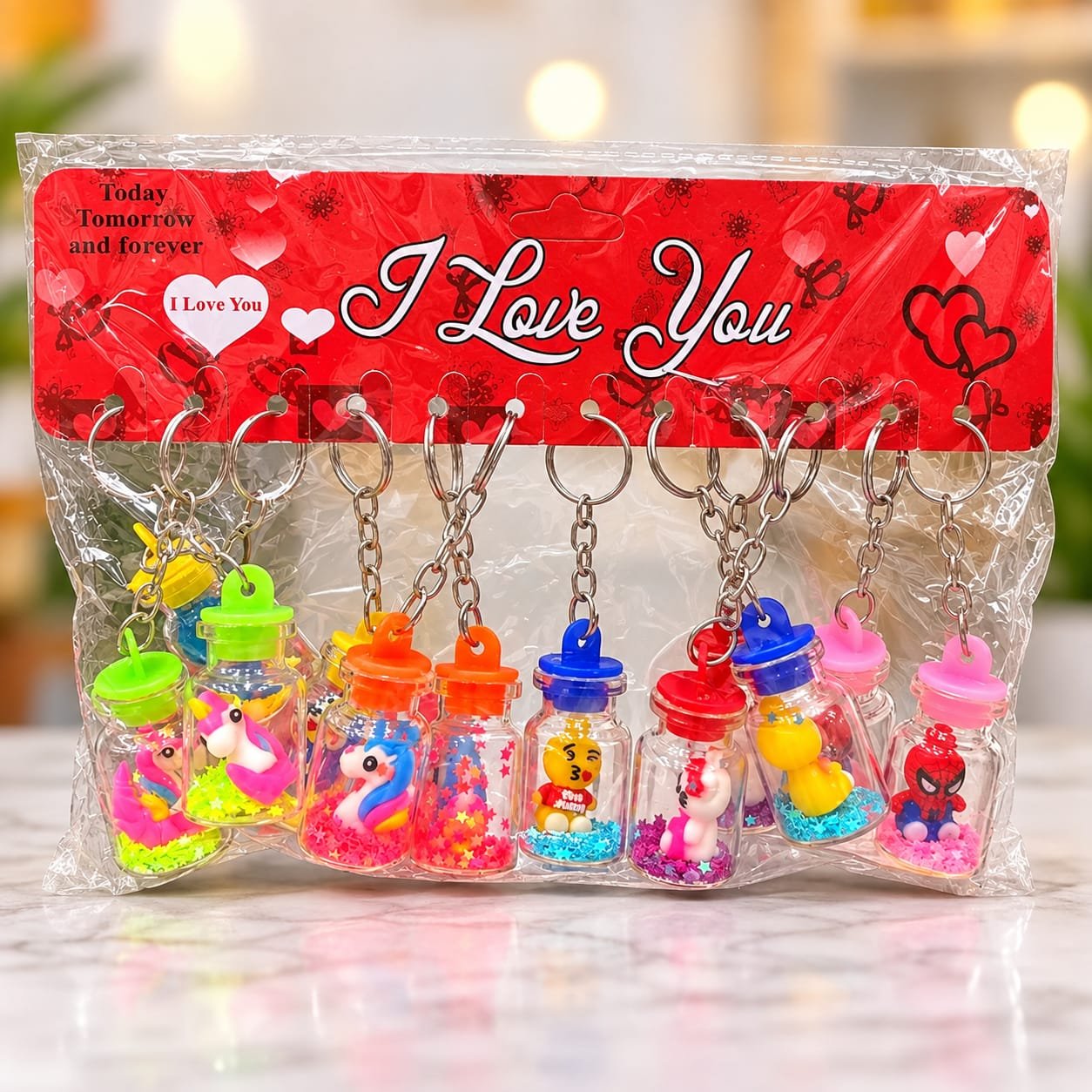 Mini Bottle Cartoon Keychain
