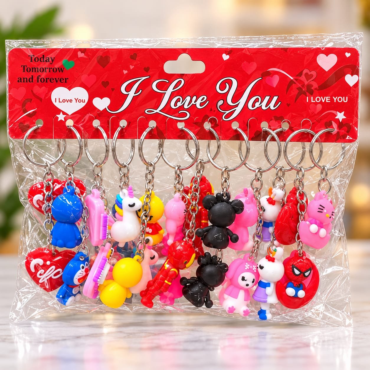 Cartoon Couple Dual Keychain
