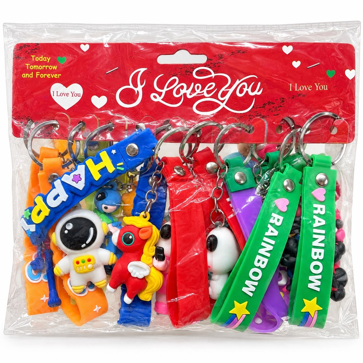 Premium Silicone Strap Keychain with 3D Cartoon Characters | Assorted Design Keyring A12
