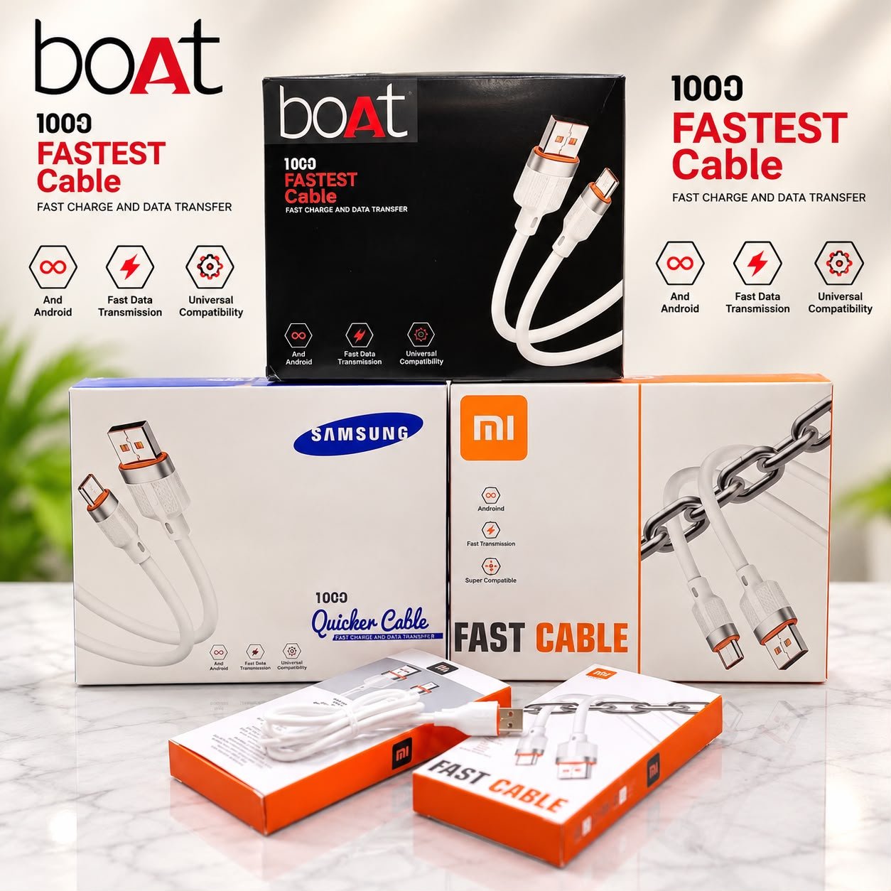 Mix 120W 1000MM Full Soft Wire High Quality Cable With Box Packing