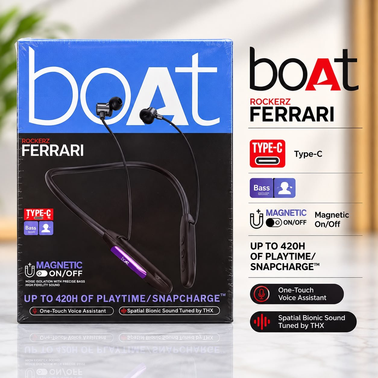 Boat Ferrari Megnetic Vibration Neckband