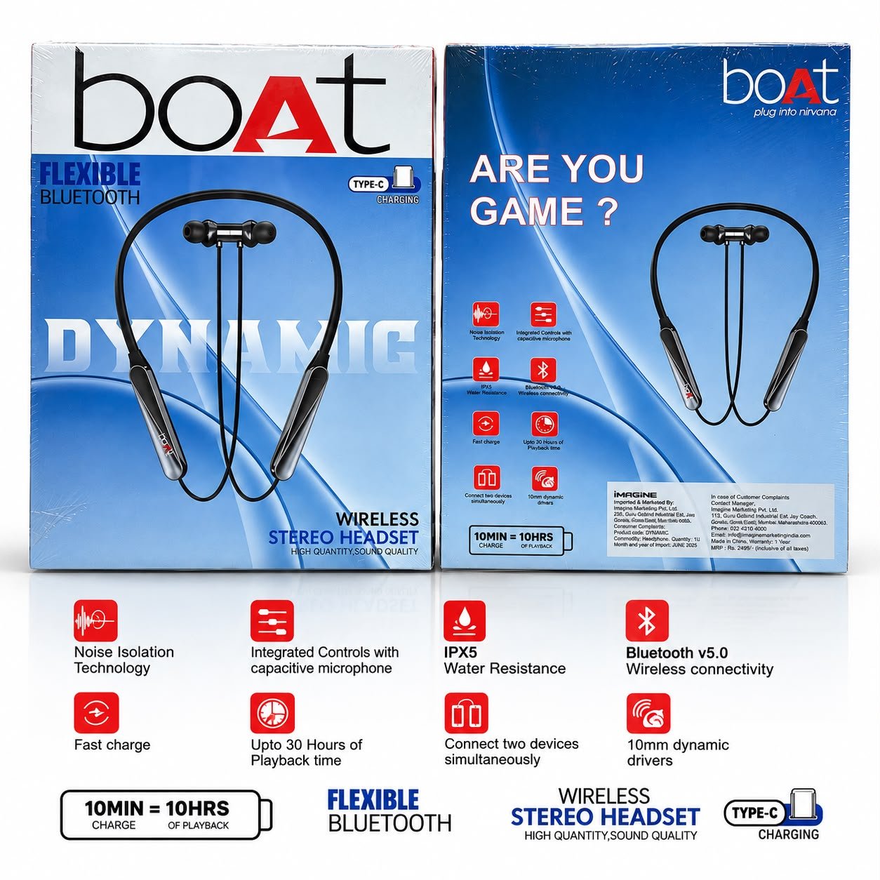 Boat Daymonic 500H Megnetic Wireless Bluetooth Neckband
