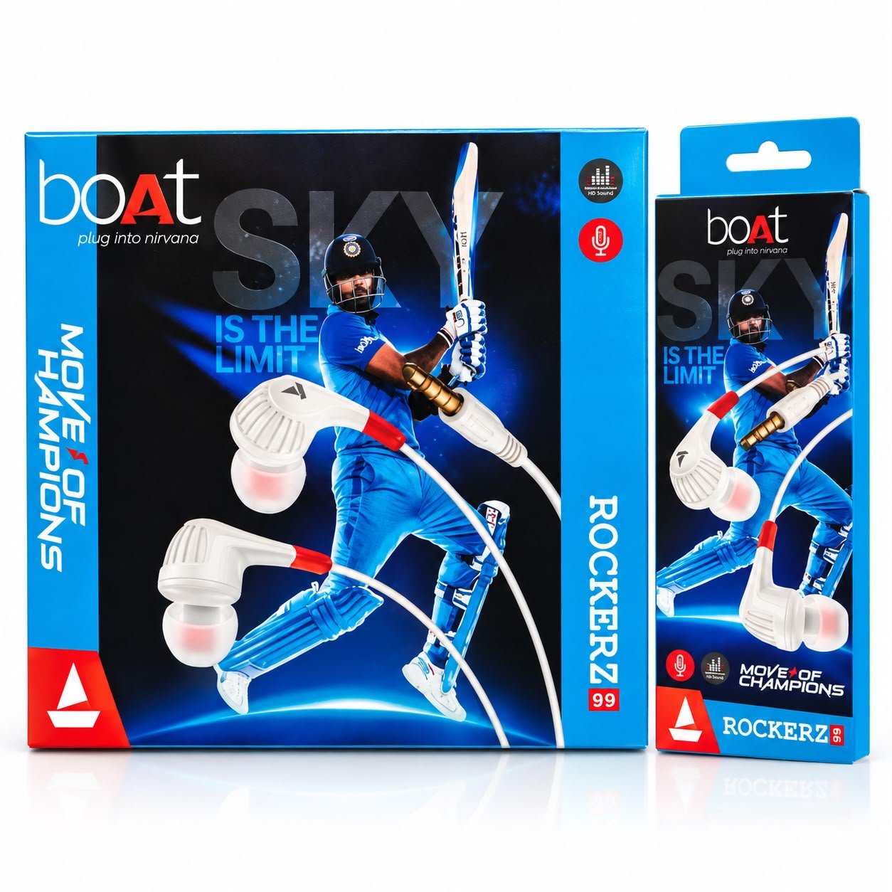 Boat Rockerz 998 Champ Box Packing Earphone